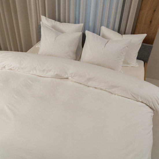 Kayori Kayori Puro Dekbedovertrek Perkal - 140x200-220 + 1 sloop - Eenpersoons - Hotelkwaliteit - Wit