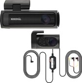 Nordväl DC202-2CH Dashcam – Incl. 256GB SD Kaart & Parkeermodus kabel set – 4K Ultra HD voor en 2K QHD achter – Wifi – GPS – Parkeermodus – Dashcam voor auto - Auto Camera