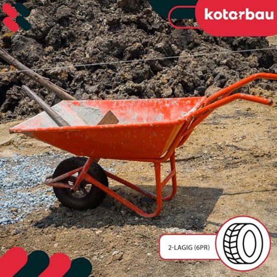 KOTARBAU® Tuinwagenband met Binnenband, 3.00-4 260x85 mm, Gummi, Zwart, Rubber Band, ⌀ 24 cm, Binnenband ⌀ 22 cm, Vervangingsset Voor Steekwagenwiel van Merkloos	 — afbeelding 4