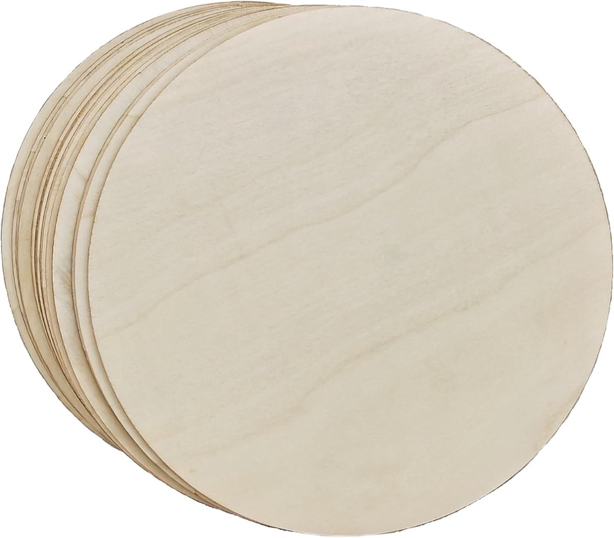15x Houten Cirkels 25 cm Blanco Houten Schijven voor Knutselen en Decoratie