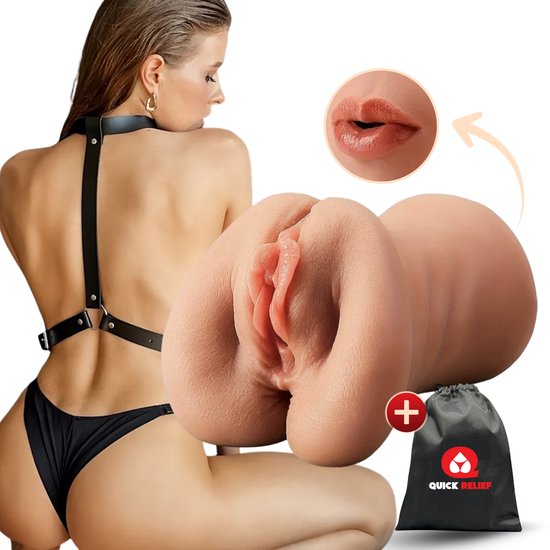 Quick Relief Silvana™ - Masturbator - Pocket Pussy - Sex Toys voor Mannen - 3 in 1 - Realistisch - Sex Toys voor Mannen - Kunstvagina