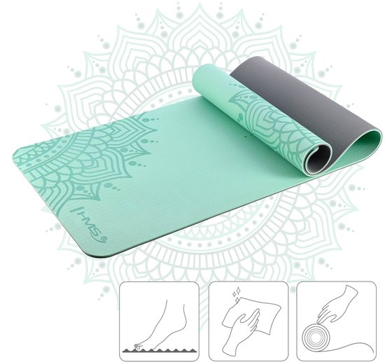 HMS YM10 Serie - Yogamat - Mint - TPE - Antislip — afbeelding 2
