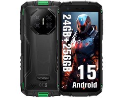 DOOGEE Fire 3 Ultra Robuuste Smartphone - 24 GB RAM - 256 GB ROM - 8350 mAh - 5,5 inch - Android 15 - IP68/IP69K Outdoor telefoon - Face ID - OTG - NFC - Groen