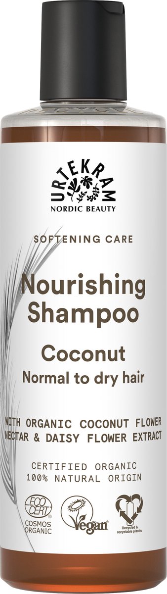 Urtekram Normal Hair Moisturizing Shampoo - 250ml - Kokosnoot