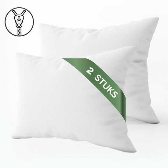 Taie d'oreiller Molton Droomtextiel avec fermeture 50x60 cm - ensemble de 2 pièces - Protège-oreiller 100% coton - Anti-allergie - Qualité hôtelière - Extra doux