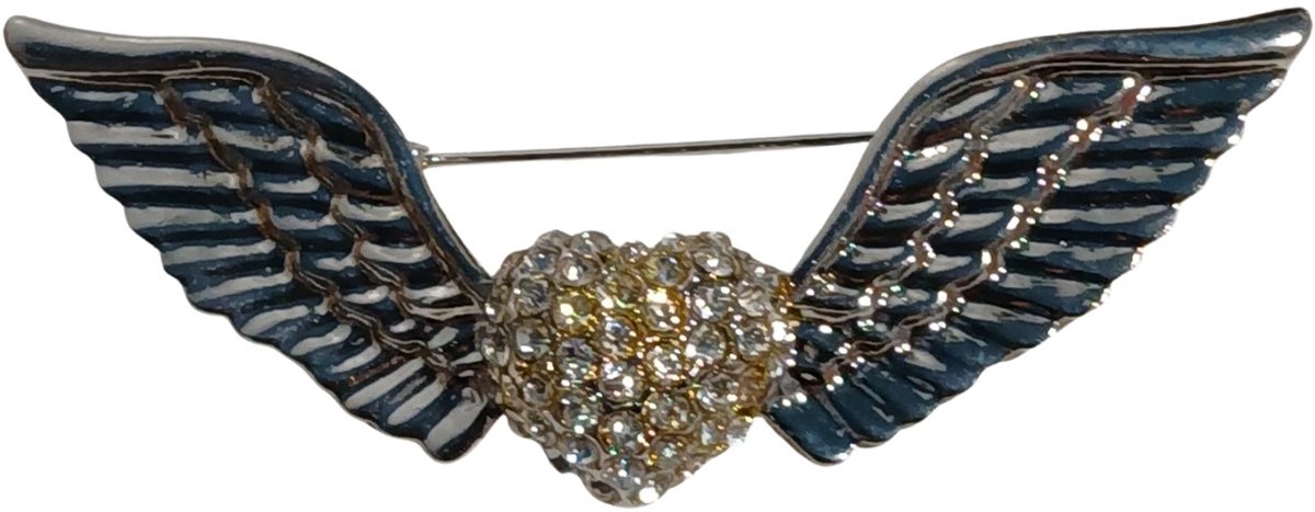 broche wings met stras