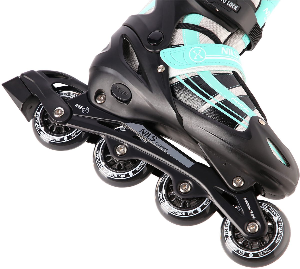 Nils Extreme NH18366A Inlineskates 2-in-1 Niebiesko-Zielone 31-34 Verstelbaar Hoogwaardig Staal Niebiesko;zielone;mietowe