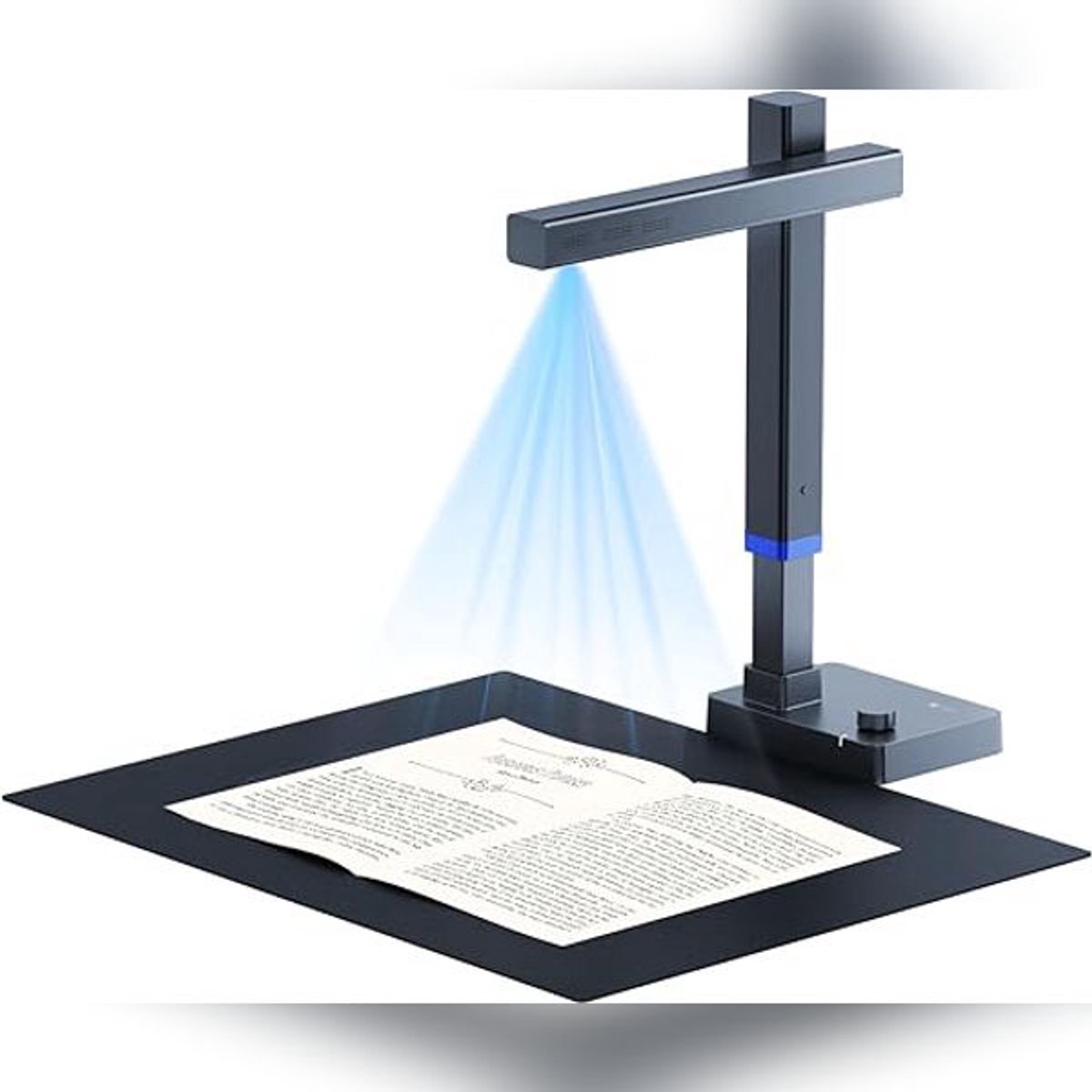 Boekenscanner A3 13MP – Opvouwbare Documentenscanner met OCR 180+ Talen, Traploos LED-licht, Curve-correctie & Uitvoer naar PDF, Word & Excel | Windows & Mac