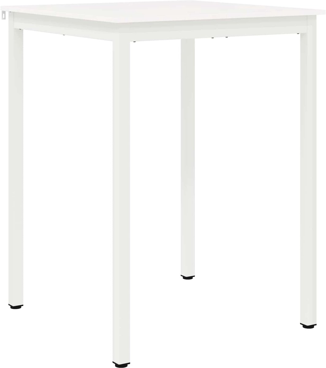 vidaXL Bartafel - Wit - 80 - x - 80 - x - 105 - cm - Massief - grenenhout