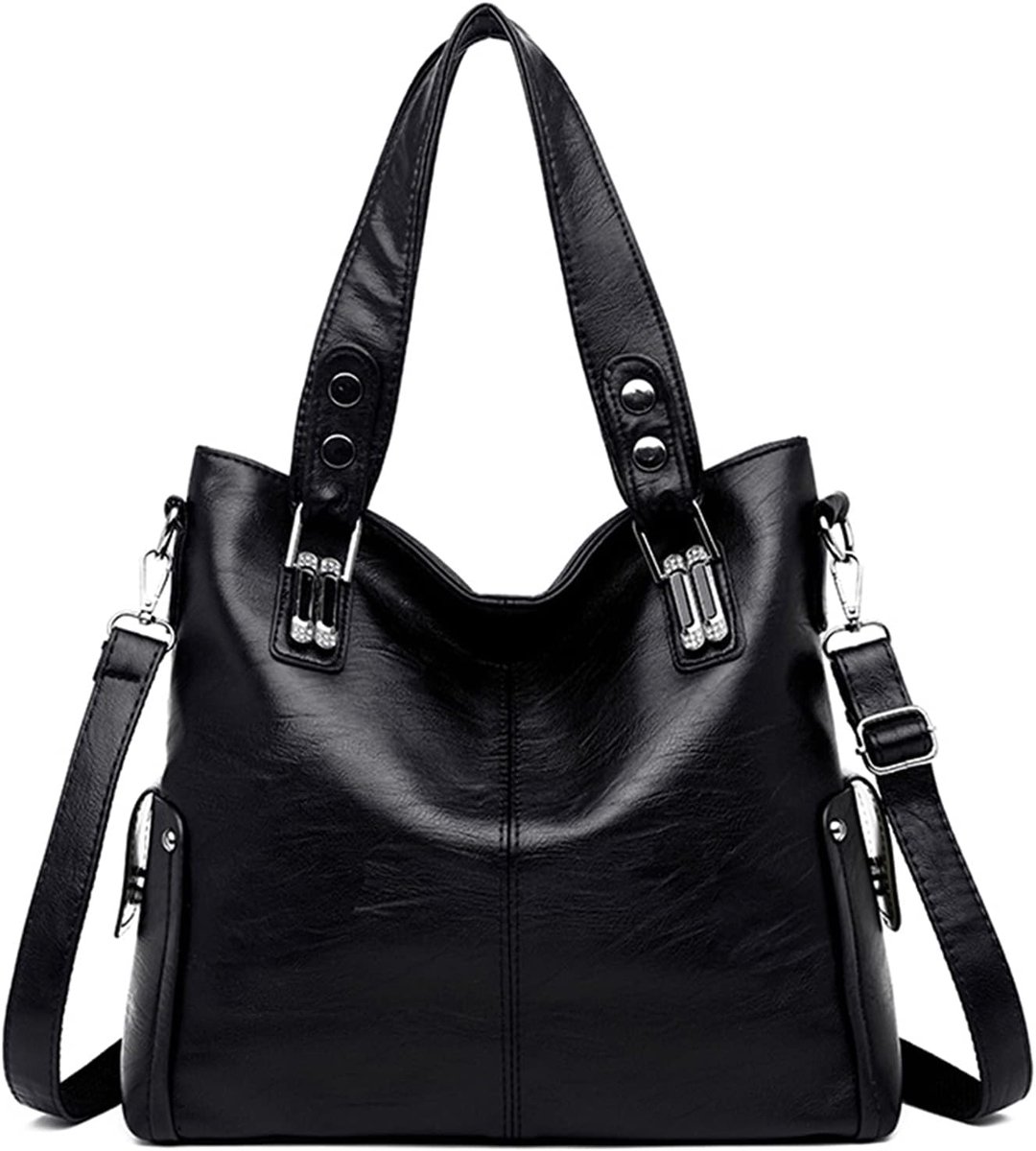 Hobo Tote Tas voor Dames - Vintage Crossbody Schouder Handtas met Tassel, Verstelbare Riem