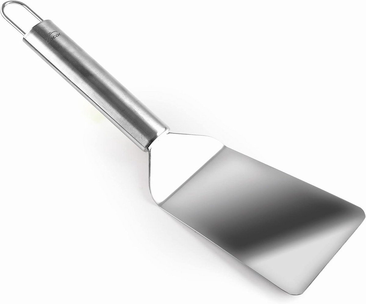 Spatel met hoek roestvrij staal spatel voor barbecue spatel 28 cm