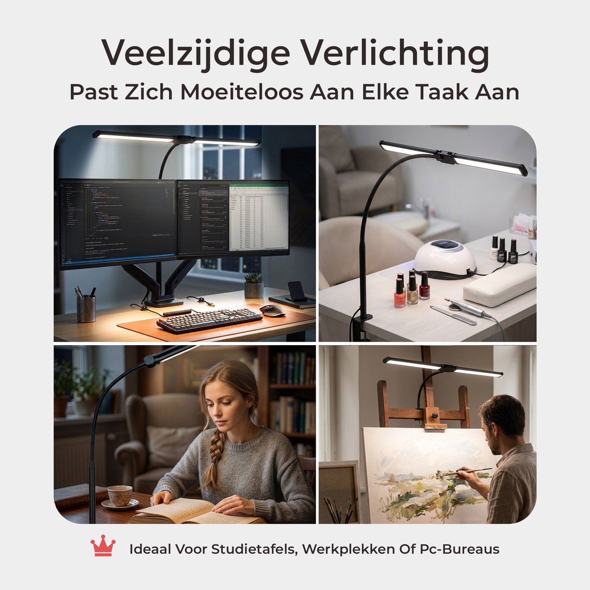 TM&DY Bureaulamp XL - Flexibel verstelbare LED met klem thumbnail 3