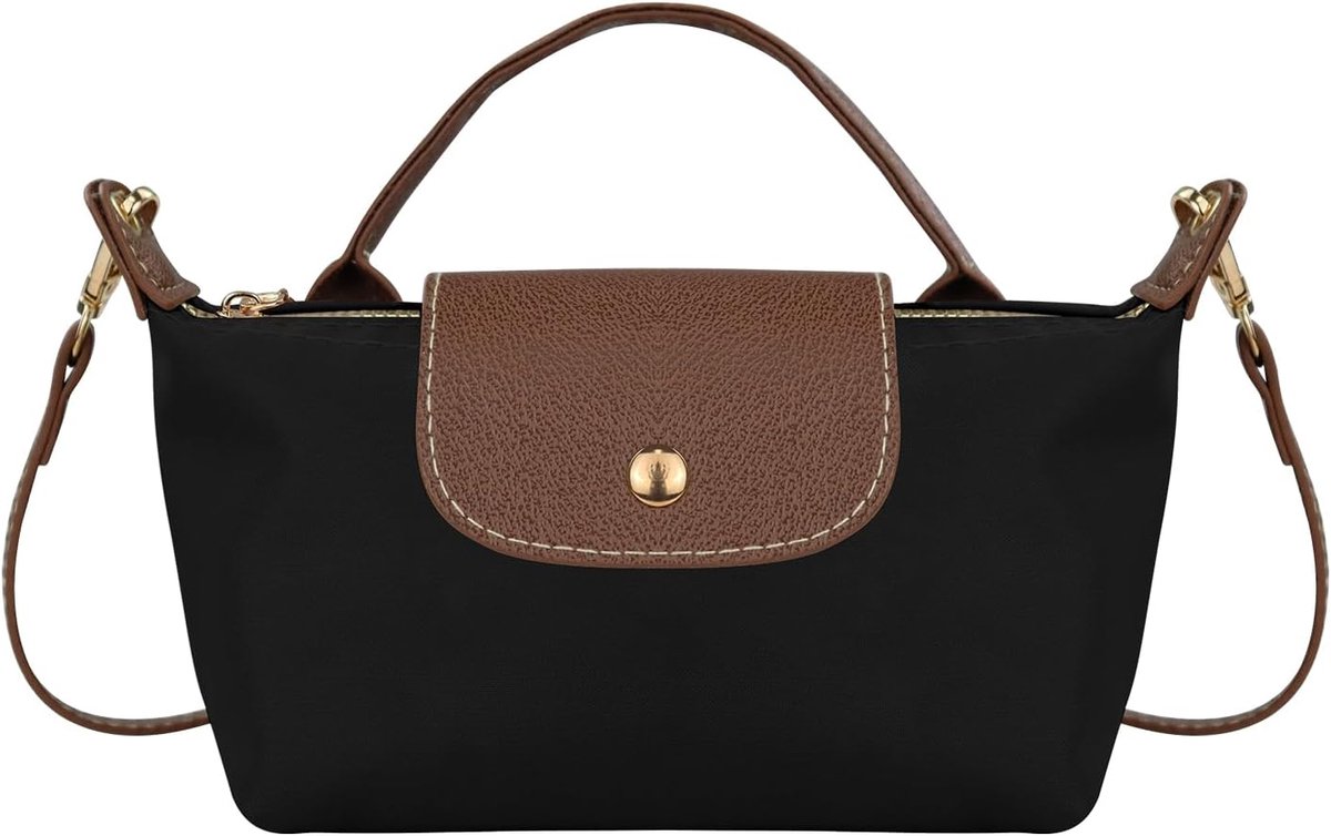 Dames schoudertas met handvat en verstelbare band, compacte shopper