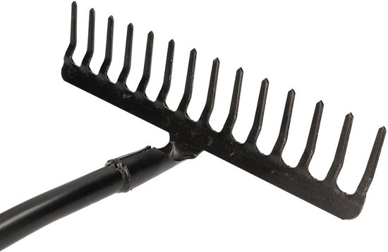 KOTARBAU® Tuinhark, Bladhark, Metaal, 37x144 cm, Zwart, 14 Tanden, Metalen Hark, Stevige Hark, voor Gazon, Robuust, Tuingereedschap van Merkloos	 — afbeelding 3