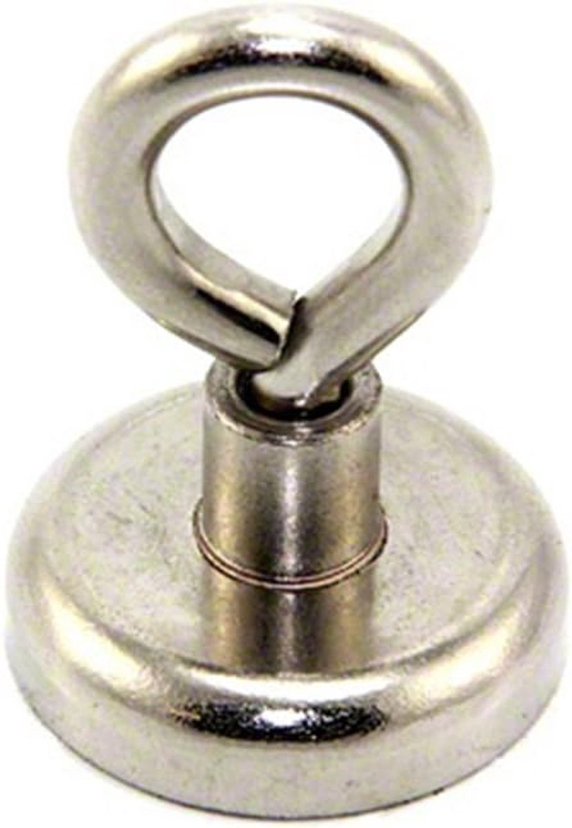 Neodymium klemmagneet met M6 oogbout - 32 mm - trekkracht 36,4 kg
