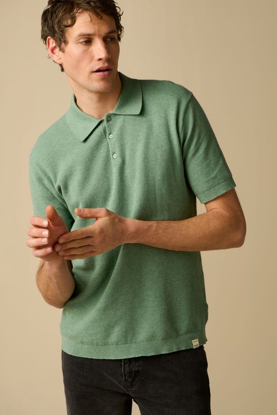 Donkergroene Kasjmier Polo