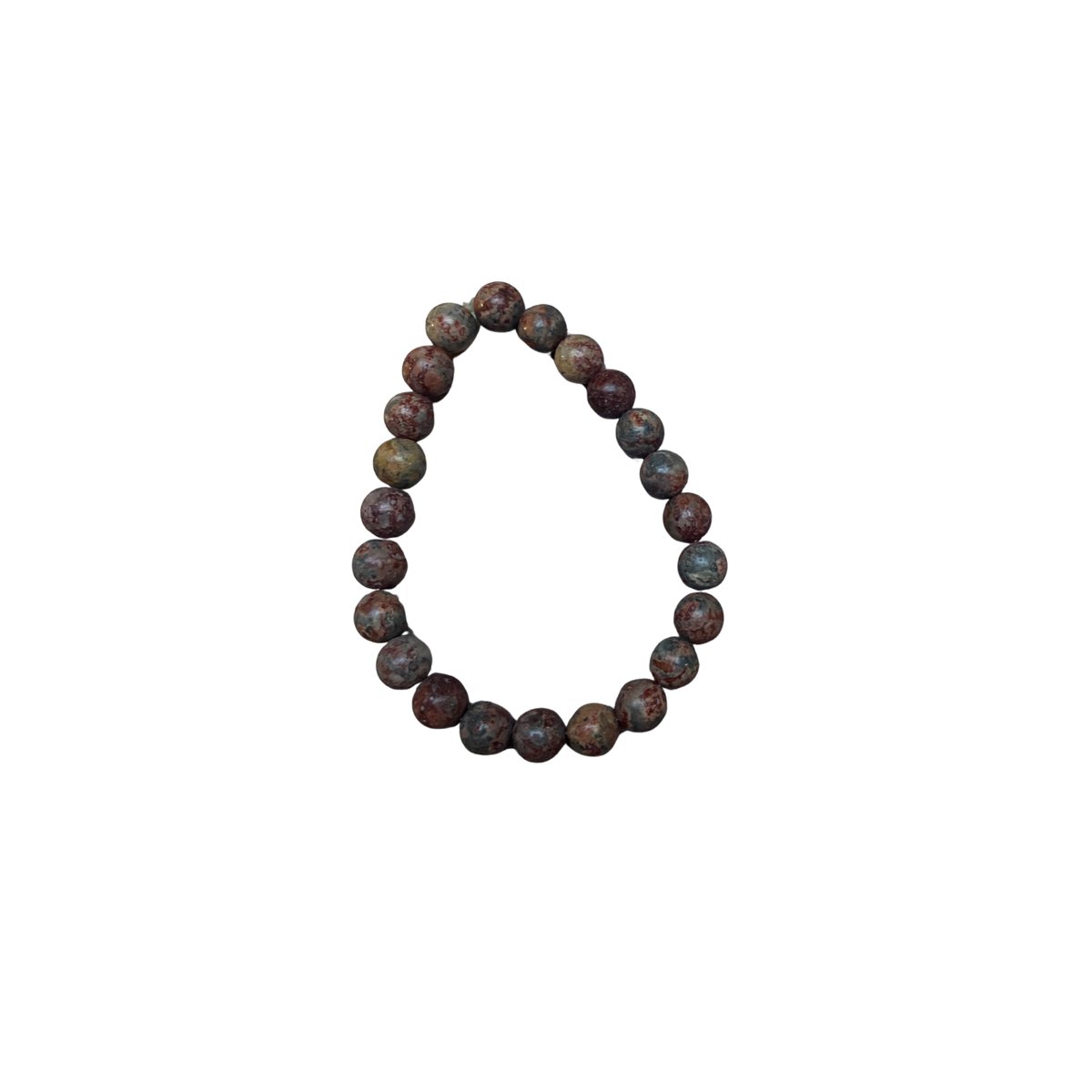 Luipaard Jaspis Armband 8 mm – Natuursteen Kralenarmband – Elastische Edelsteen Armband