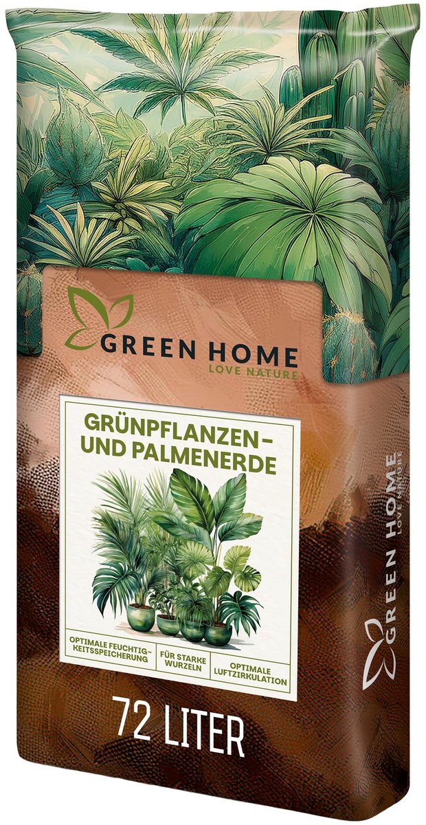 Green Home Potgrond - Voor binnen en buiten - Voor Palm en Kamerplanten - Gebruiksklaar - 72 Liter