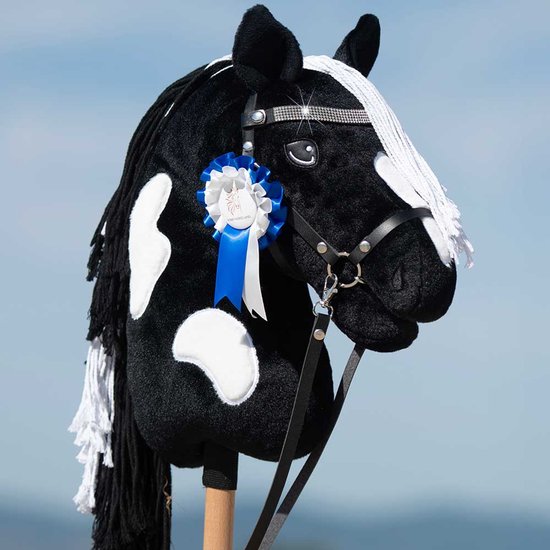Foto: Hobby horse land hobby horse black diamond inclusief halster diamanten frontriem stokpaard a3