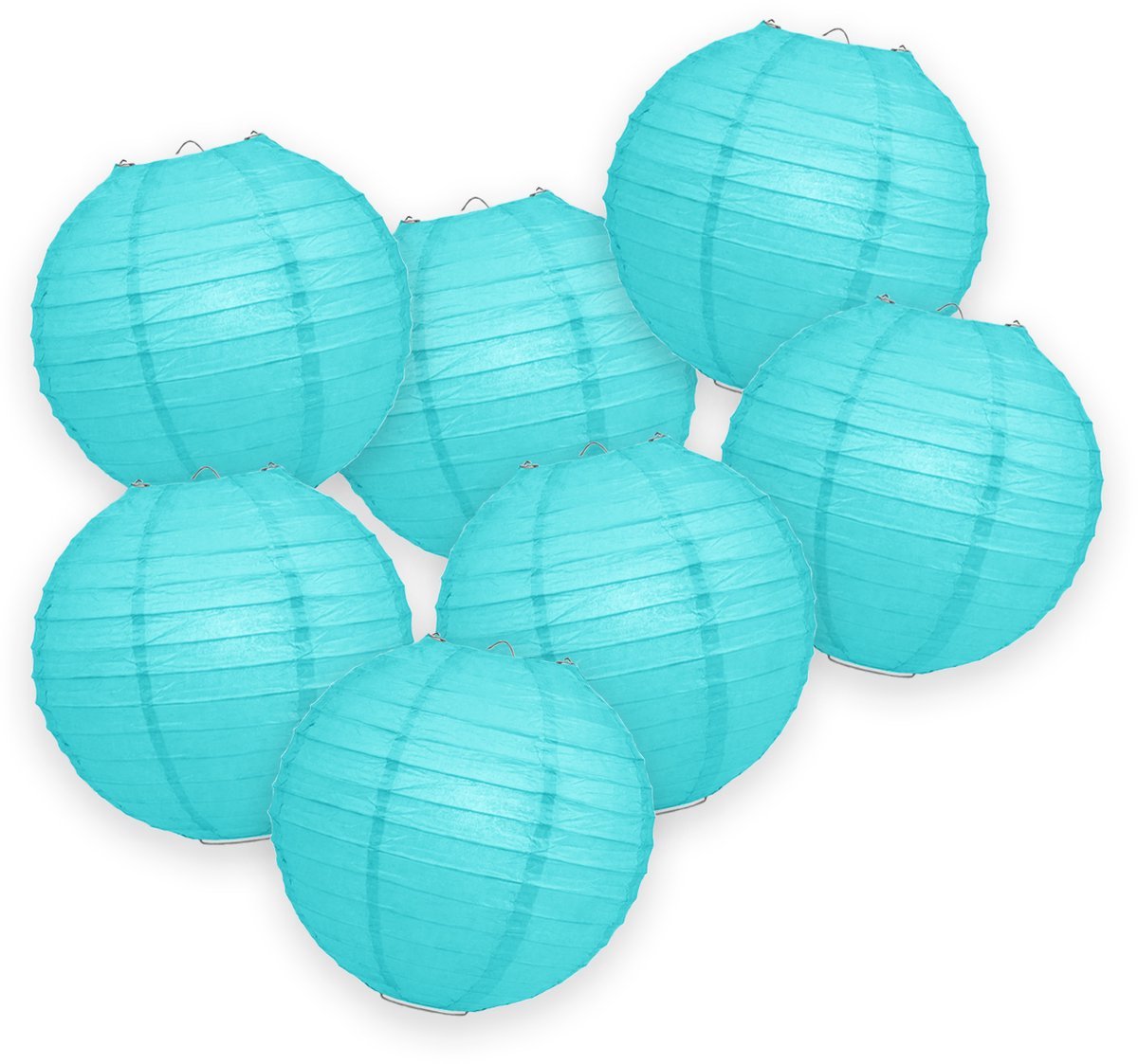 7-set LMPN® papieren lampionnen - tiffany - 25cm - tiffany lampion