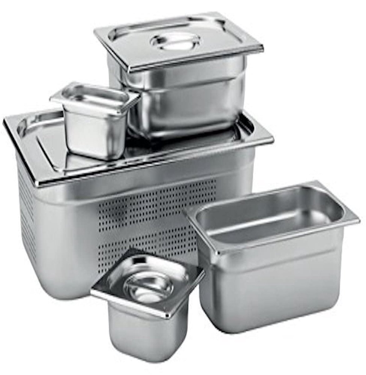 RVS Gastronormpan 1/6 20 cm diep - 6 stuurs