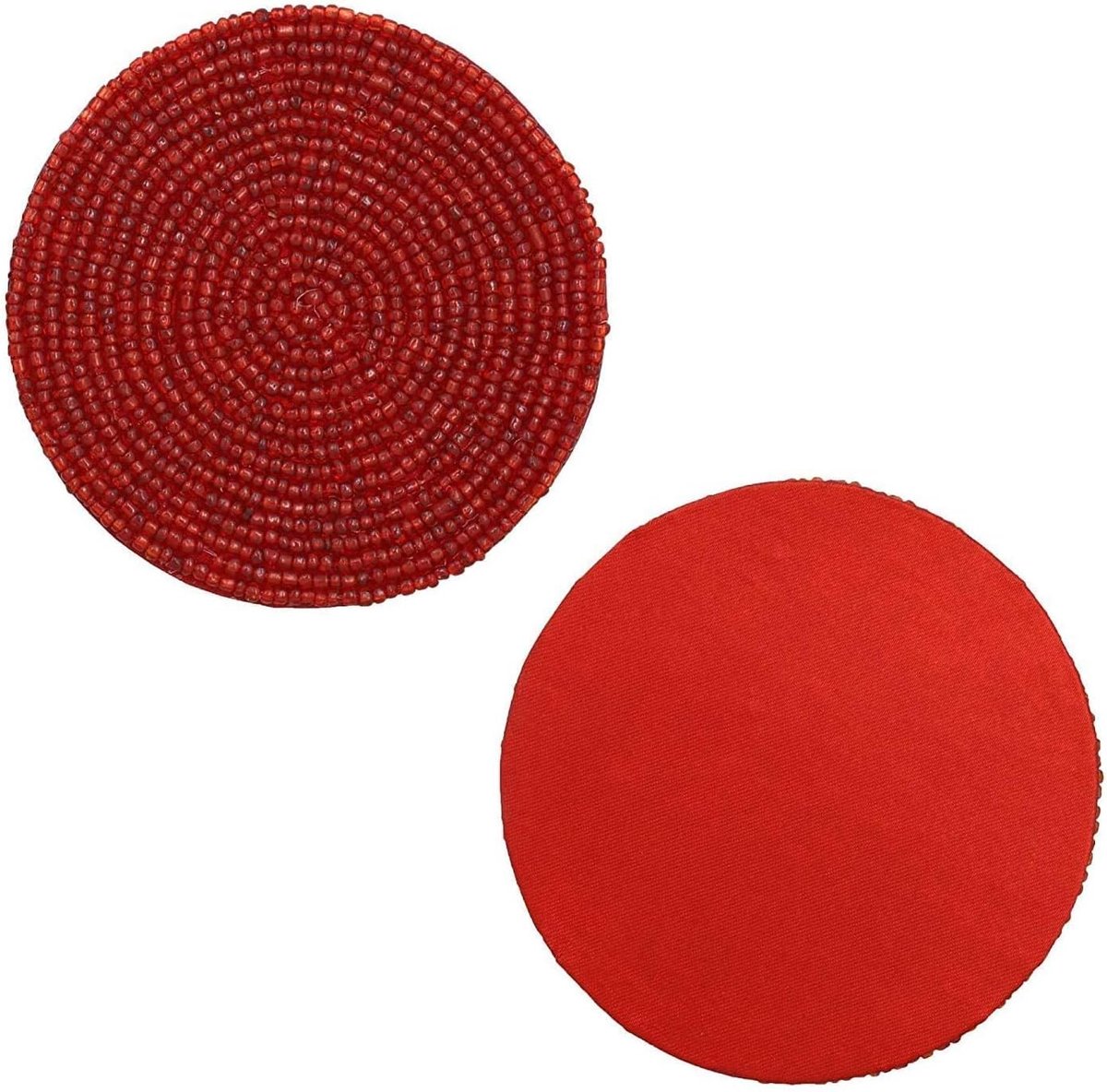 Set van 6 Absorberende Handgemaakte Kralen Onderzetters - Decoratief voor Houten Tafels
