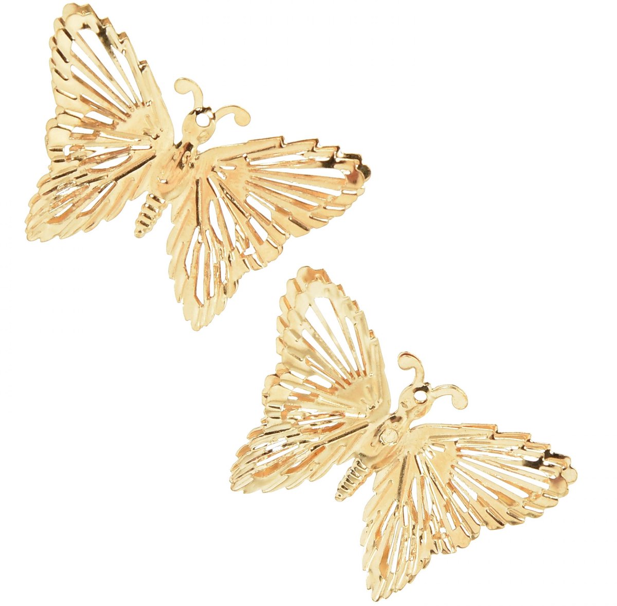 Decoratieve vlinders metaal hangdecoratie goud 5cm 30 st, 30 Stück