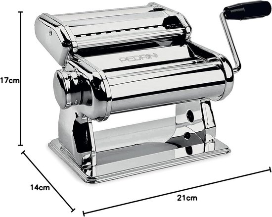 Handmatig Pastamachine van Staal voor Tagliatelle, Lasagne en Tagliolini - Inclusief 3 Matrijzen — afbeelding 4