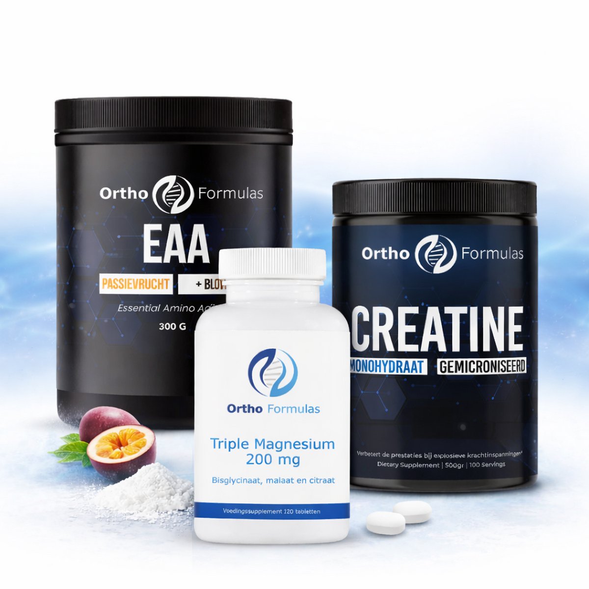 Spierherstel Pakket – Creatine Monohydraat, EAA + BCAA & Triple Magnesium – Sport Supplementen – Fitness