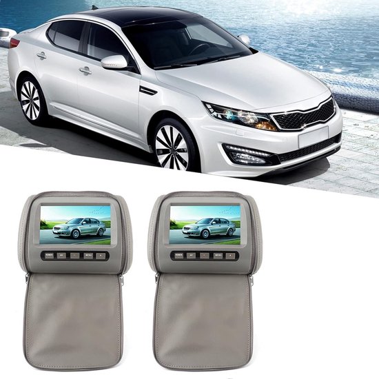 Set van 2 Draagbare Auto Hoofdsteun DVD Spelers 7 Inch HD LCD Touchscreen Entertainment — afbeelding 5