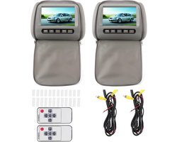 Set van 2 Draagbare Auto Hoofdsteun DVD Spelers 7 Inch HD LCD Touchscreen Entertainment