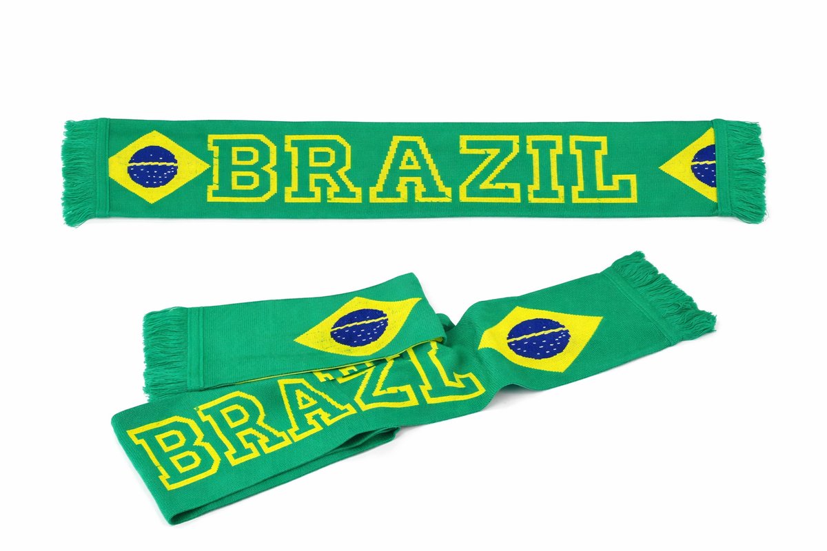 Brazilië - Brasil Sjaal -Sjawl- 120cm Geel/Groen
