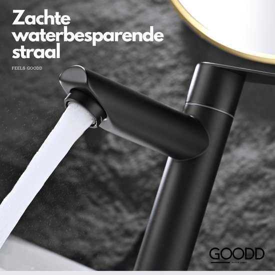 BaderiQ® - Robinet de fontaine - Robinet de WC - Robinet de WC - BaderiQ Toulon - Noir mat - 18 cm - Robinet monocommande - Eau froide