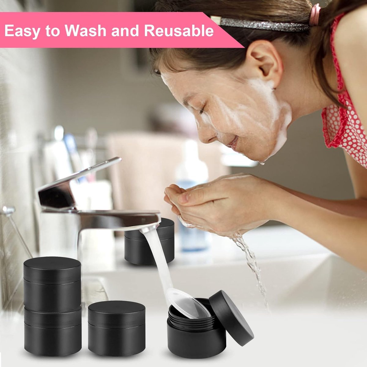Set van 12/6 Lege Sample Potjes voor Cosmetica - Reisformaat Crème en Make-up Containers