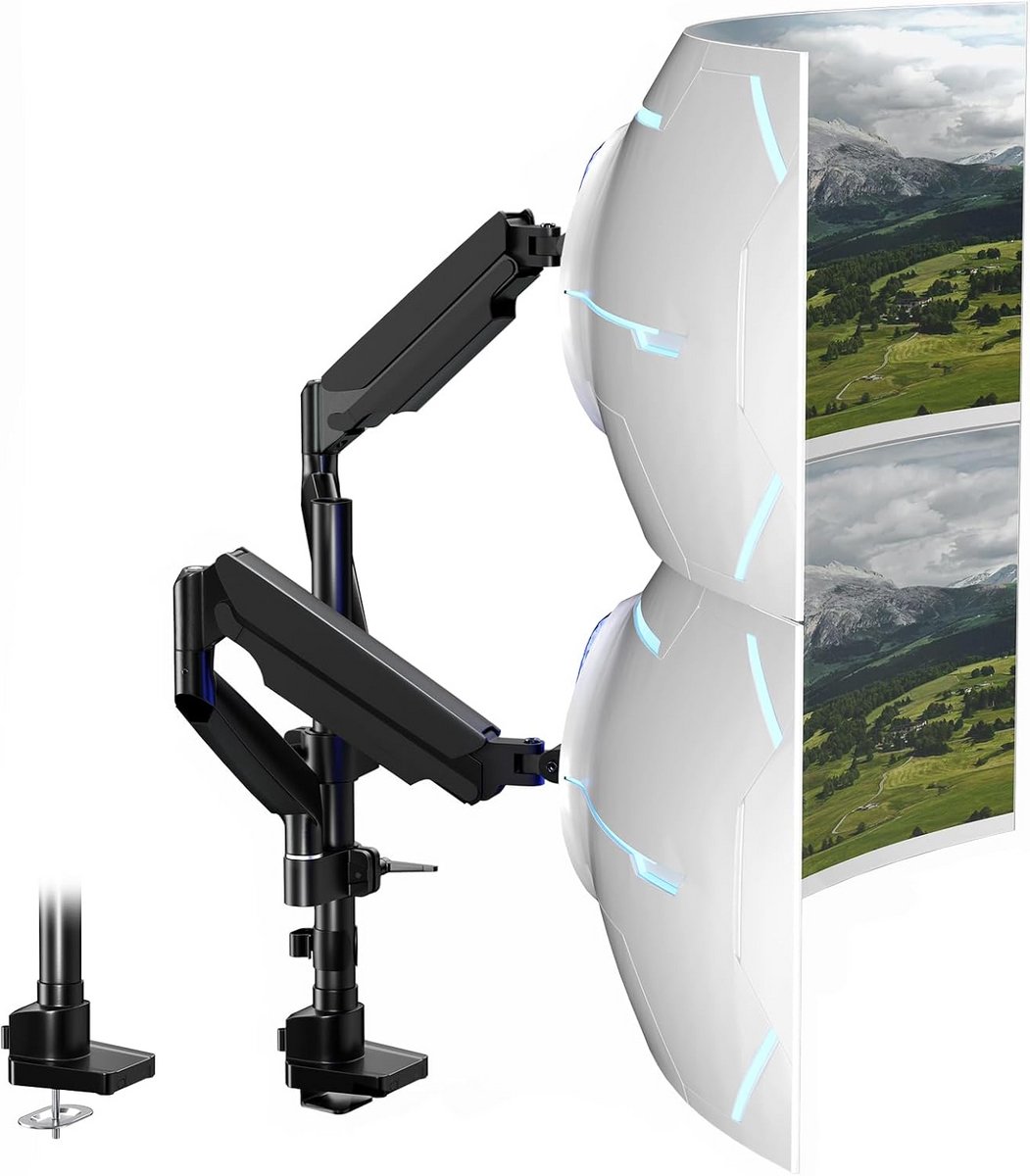 Monitor arm 2 Schermen - Verstelbaar - Beugel twee Schermen - Monitorbasis