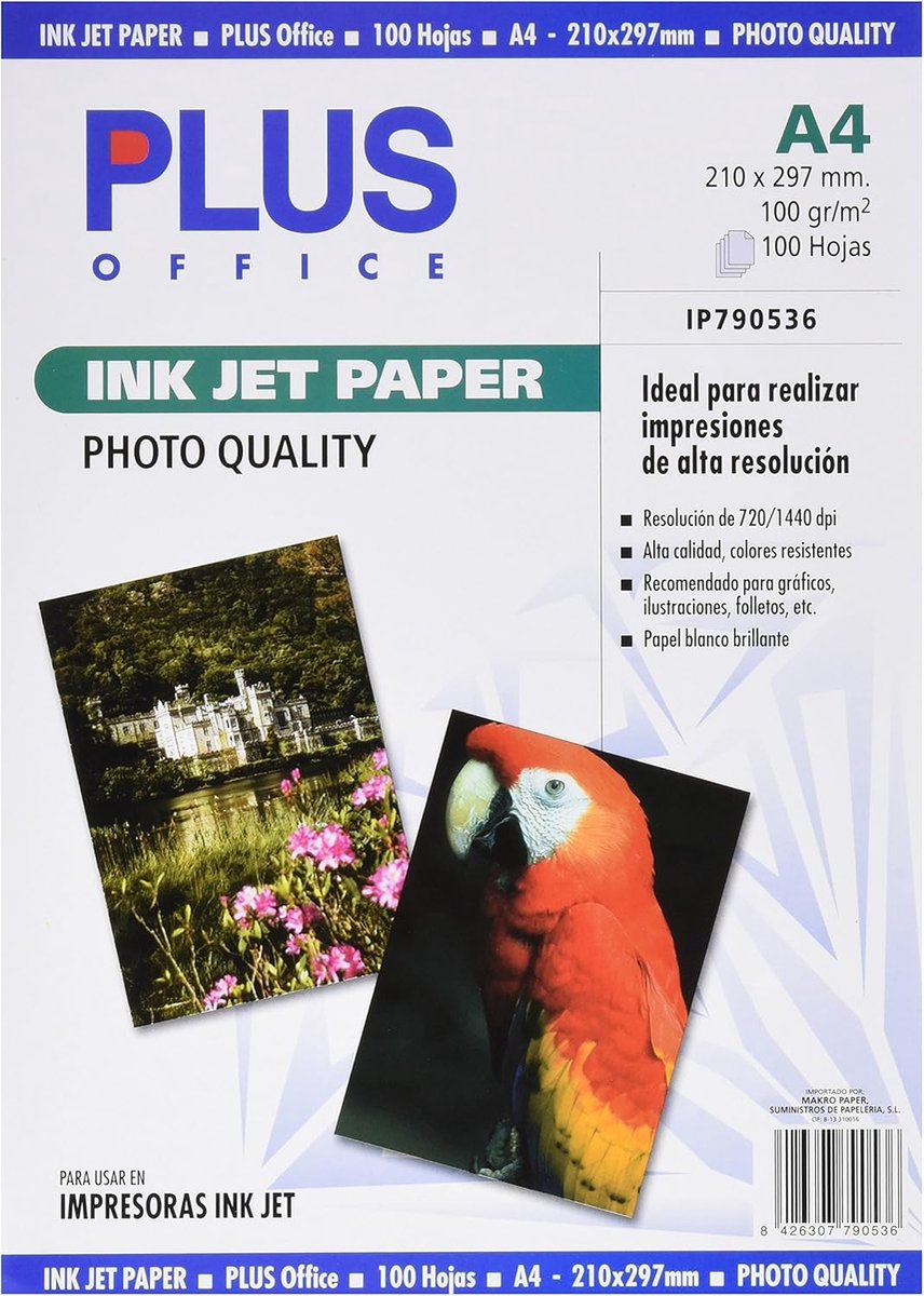 Fotopapier - A4 Papier - Hoge Kwaliteit Printen - 1440 dpi Resolutie - A4 100 Vel - Wit