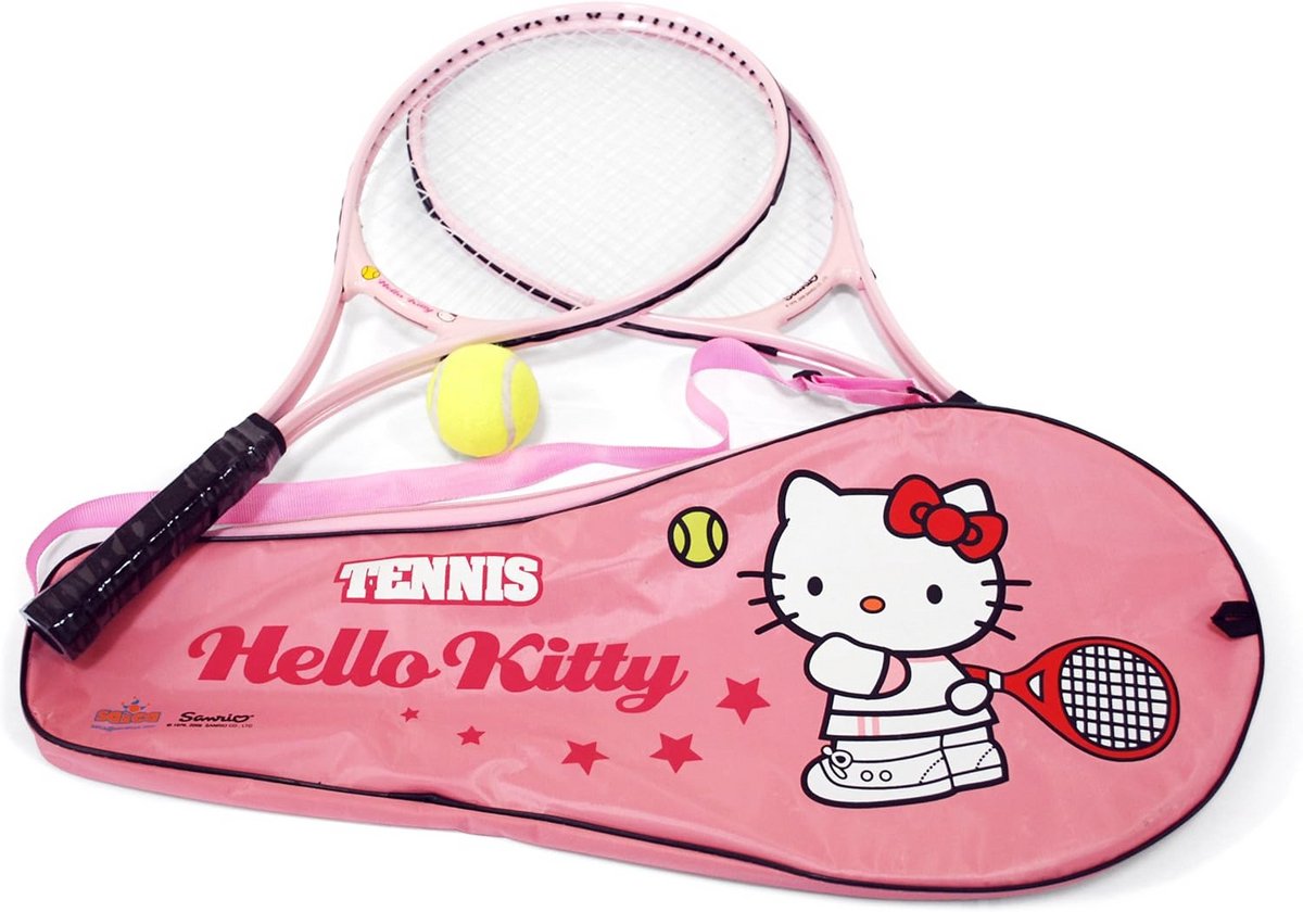Tennis Rackets Set - Sportuitrusting Buiten - Beginners Tennis Spelen - Lichtgewicht Aluminium Frame - 61.5 cm Lengte - Rood Wit