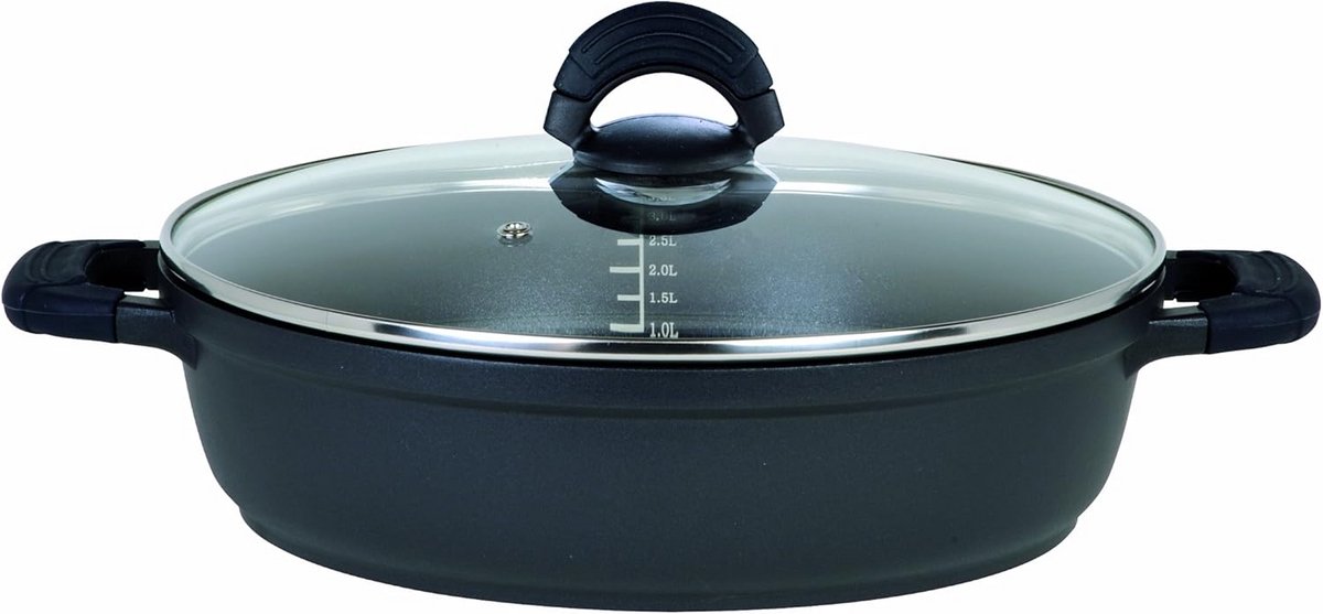 SilcoGUSS Noir Stewpan 24 cm - Hoogwaardige Braadpan voor Stoven en Bakken