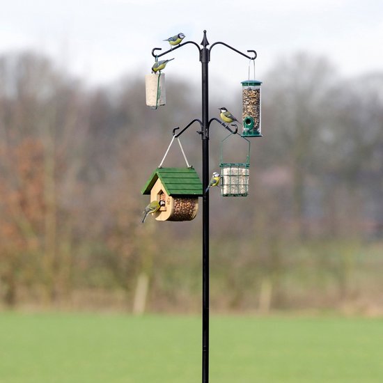 Système de poste d'alimentation Wildbird - Maison d'alimentation - 46x235 cm Noir