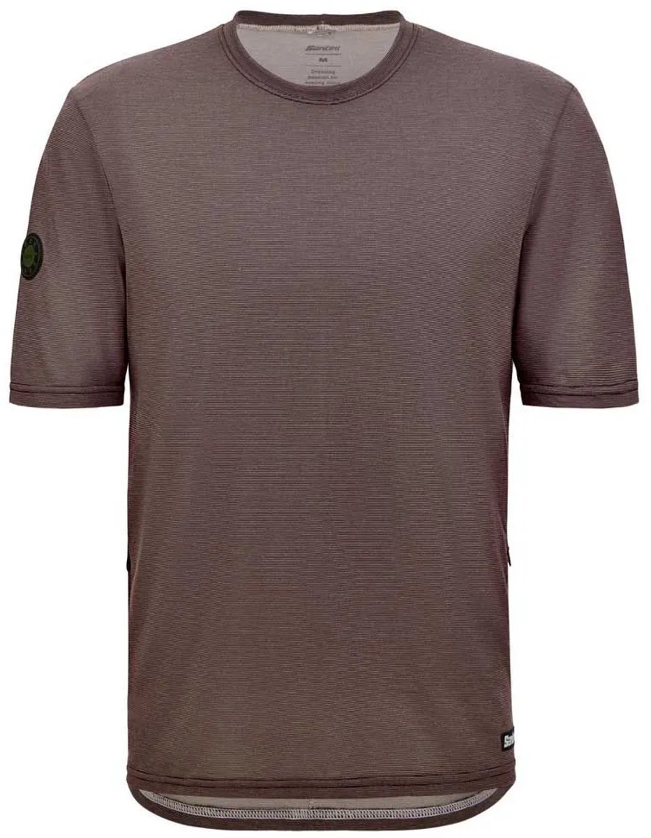 Santini Delta Line Tech T-shirt Met Korte Mouwen Man Bruin