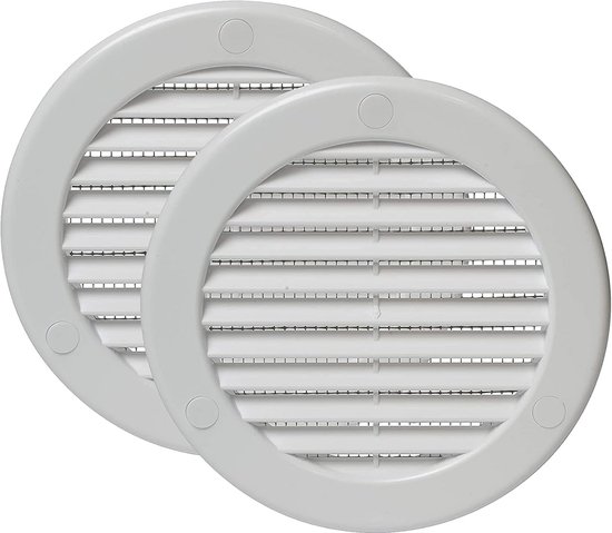 Vent Systems Soffit Ventilatierooster, 2 stuks, wit, 10,2 cm met flens