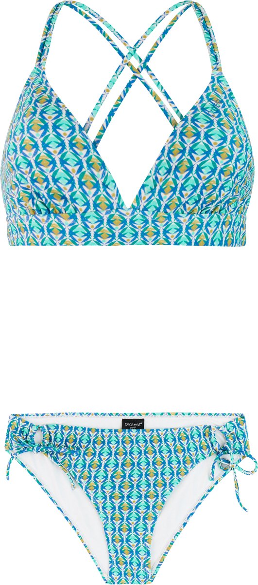Protest PRTLock Bikini set Dames Normale pasvorm Uitneembare vulling Medium dekking Blauw