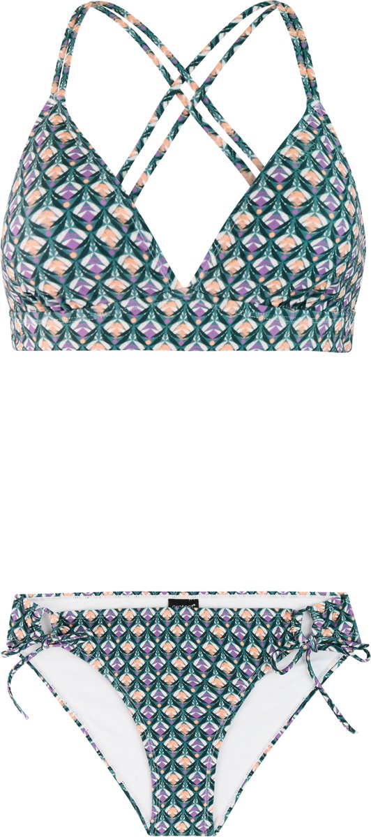 Protest PRTLock Bikini set Dames Normale pasvorm Uitneembare vulling Medium dekking Groen