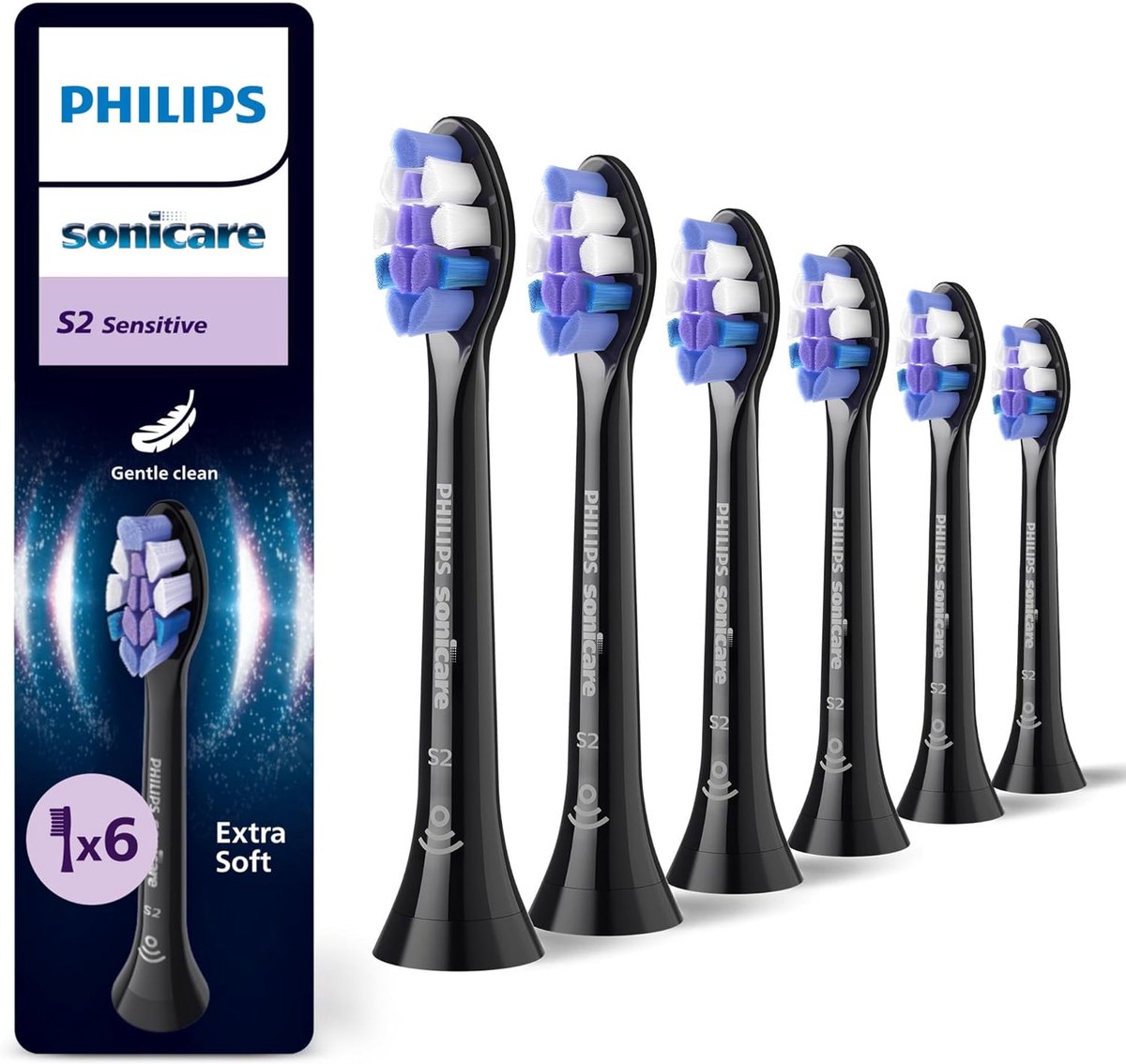 Philips Sonicare S2 Sensitive Set van 6 opzetborstels