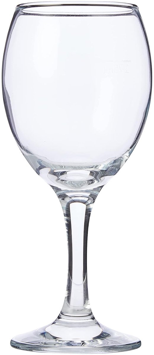 Set van 12 Robuuste Wijnglazen 250ml met CE Markering