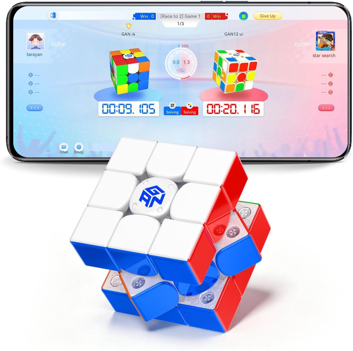Slimme Puzzel Kubus - Elektronische Speedcube - Training en Wedstrijd - Bluetooth App Connectie - 5.6 cm - UV Coating