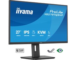 iiyama ProLite XB2797QSNP-B1 - 27 inch - QHD - IPS - USB-Hub (4x) - Verstelbaar - USB-C Dock - 96w power delivery