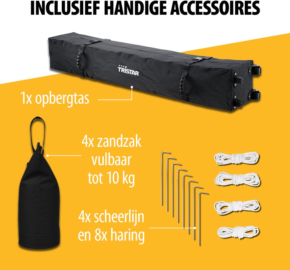 Tristar Partytent 3x3m PT-7810 Antraciet thumbnail 3