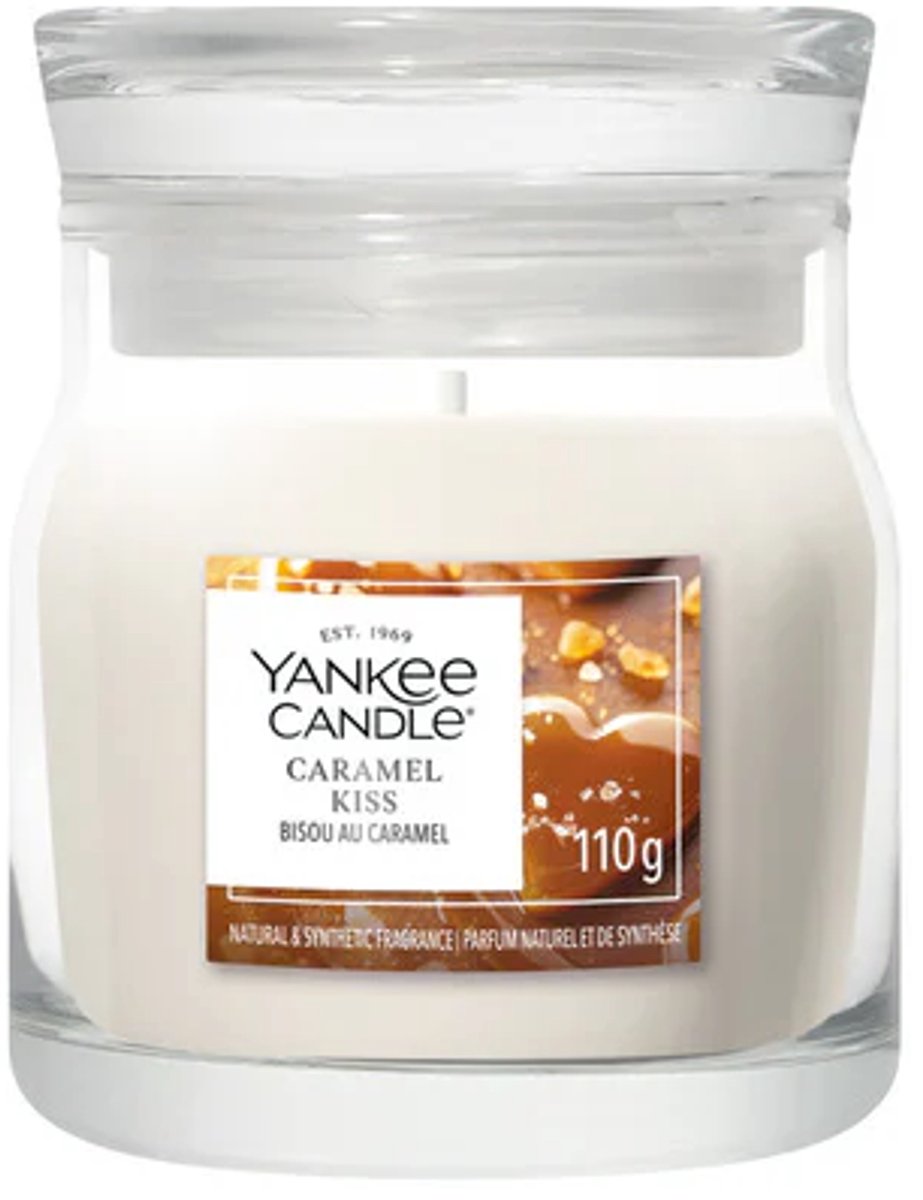 Yankee Candle - Caramel Kiss Small Jar Geurkaars - tot 30 branduren