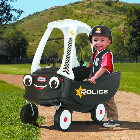 Little Tikes Cozy Coupe Politie Auto Loopauto - Zwart